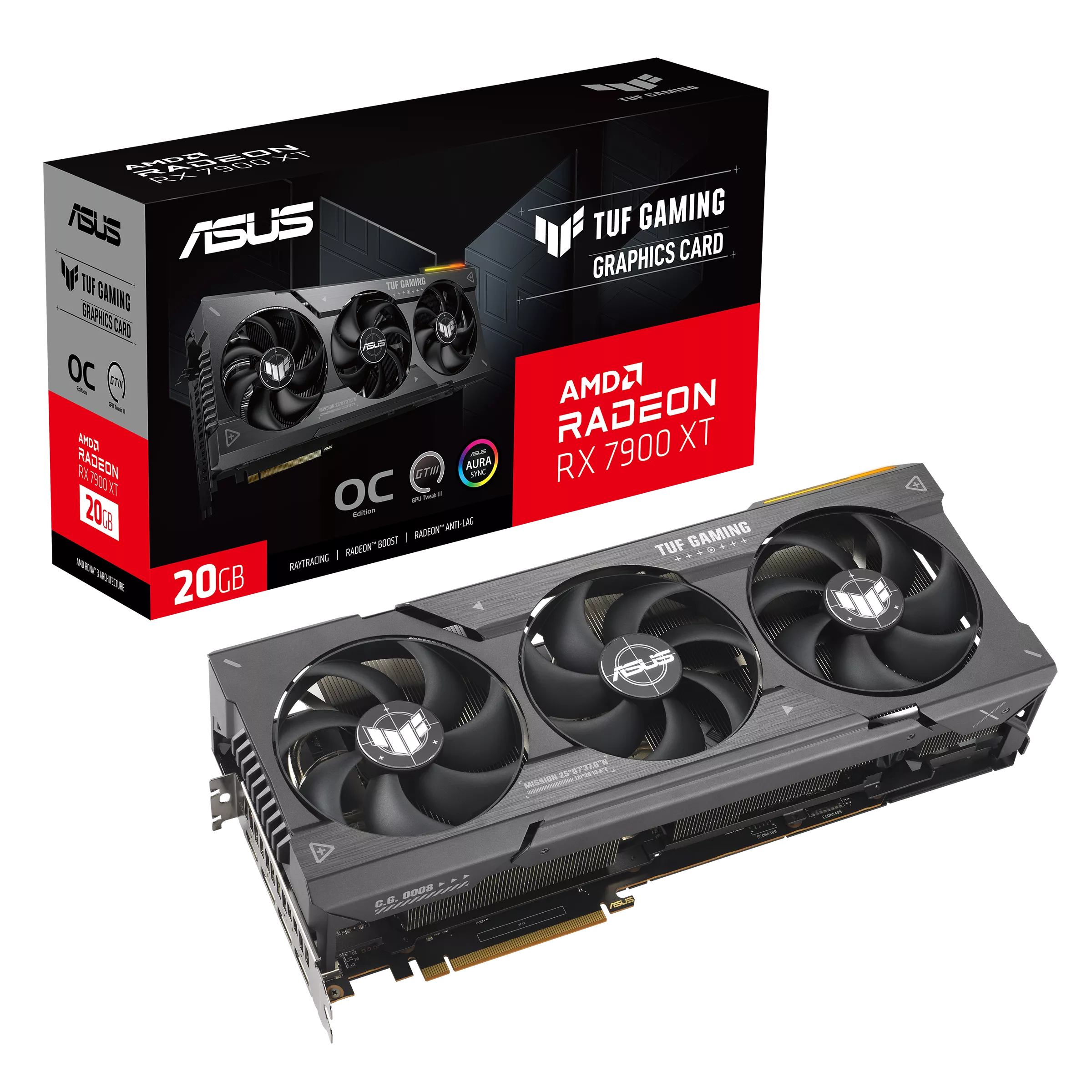 ASUS TUF Gaming Radeon™ RX 7900 XT OC Edition 20GB GDDR6 - Graphics Card ASUS TUF Gaming Radeon™ RX 7900 XT OC Edition 20GB GDDR6 - Graphics Card